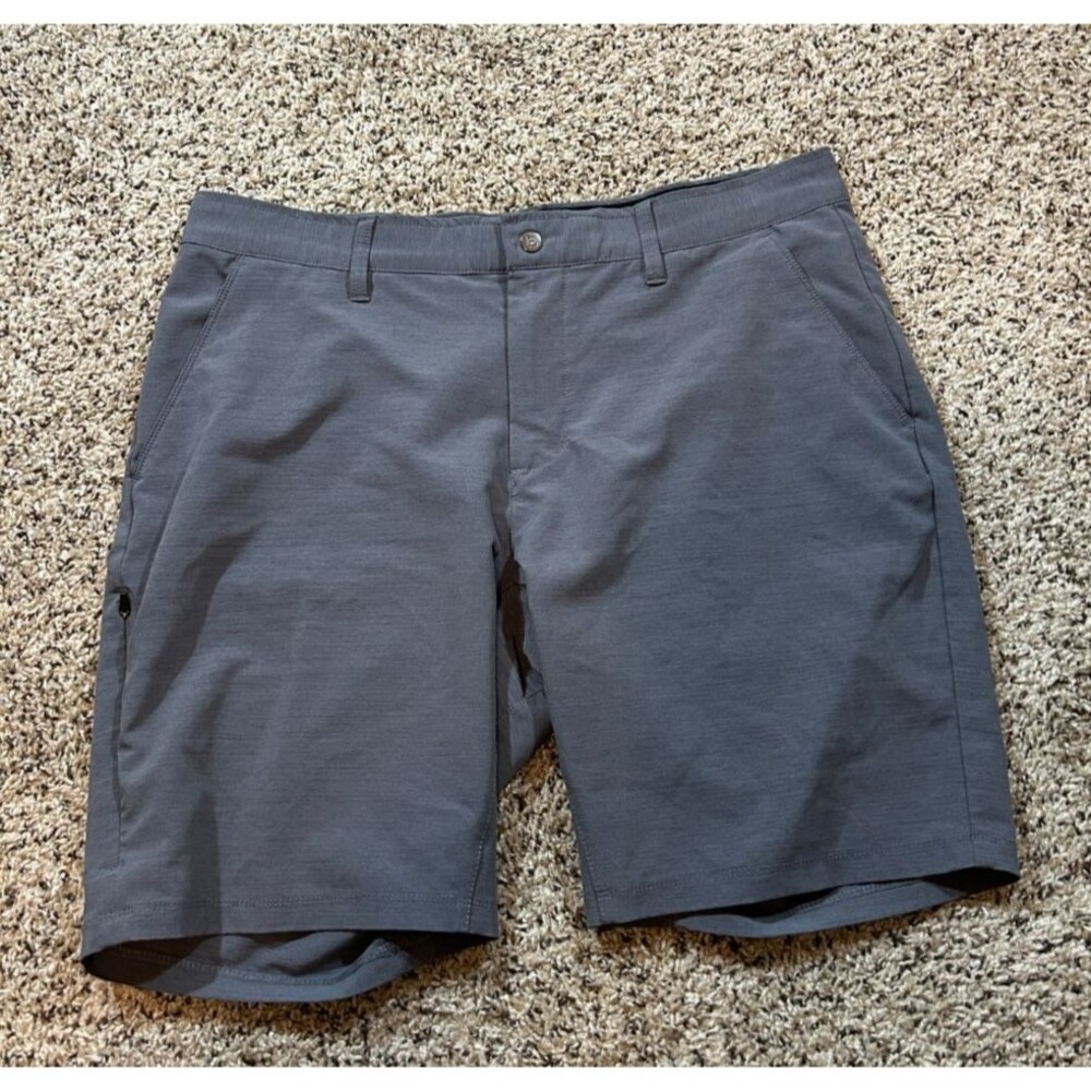 BYLT Premium Basics Kinetic Shorts Mens 36 Gray 9” Stretch Performance Golf